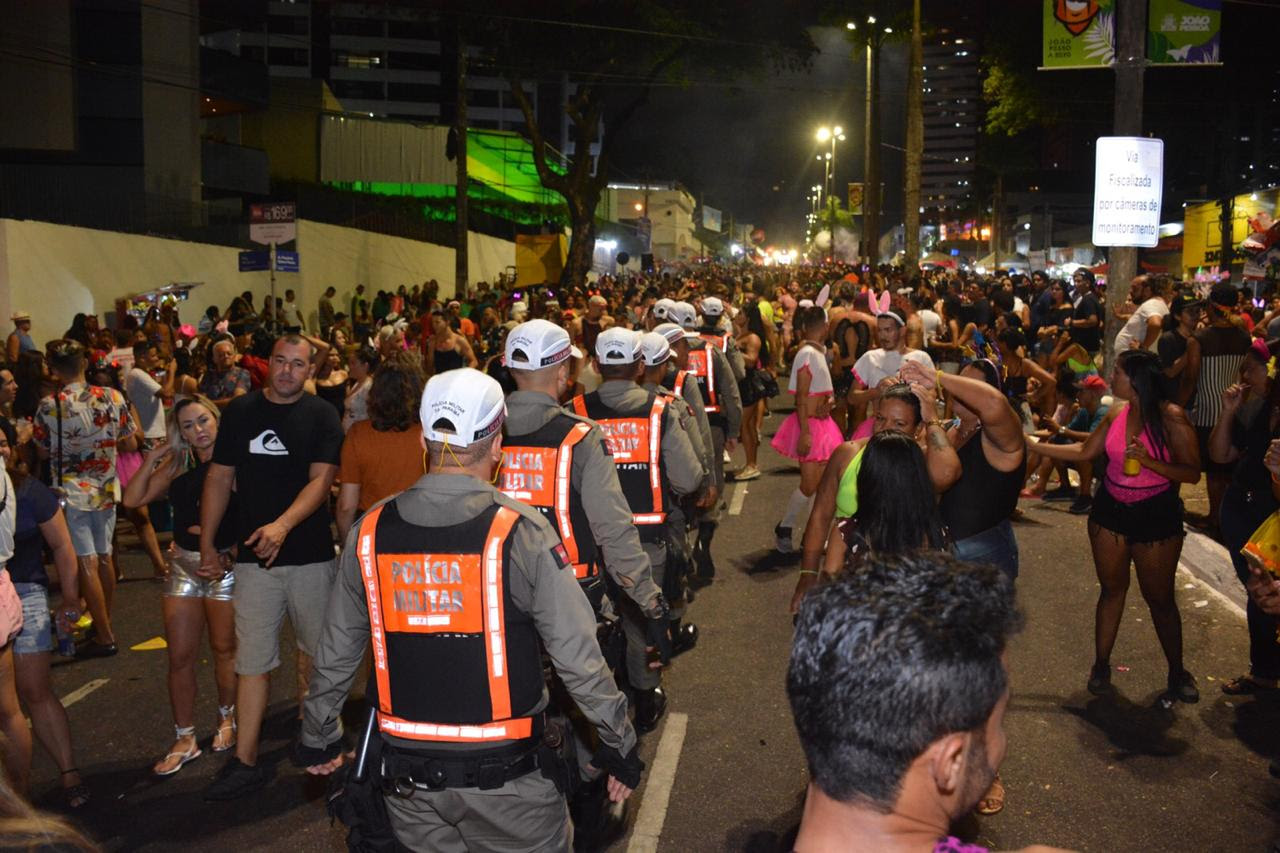 Polícia garante segurança de mais de 500 mil foliões nas prévias de carnaval de João Pessoa