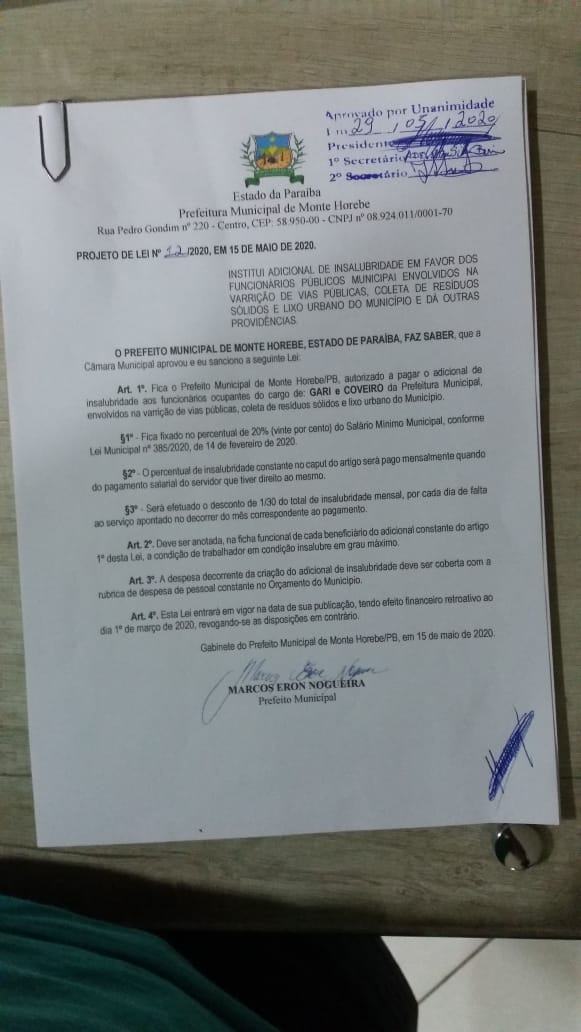 papel 2 Gestão do prefeito Marcos Eron foca na Valorização dos servidores públicos de Monte Horebe