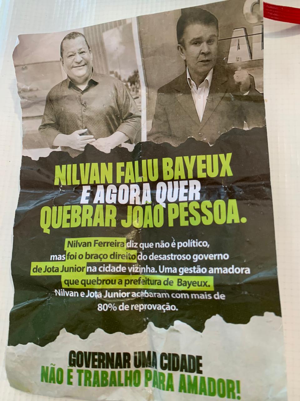 WhatsApp Image 2020-11-12 at 13.04.35 Polícia Federal é acionada para prender quem estiver distribuindo panfletos anônimos em João Pessoa