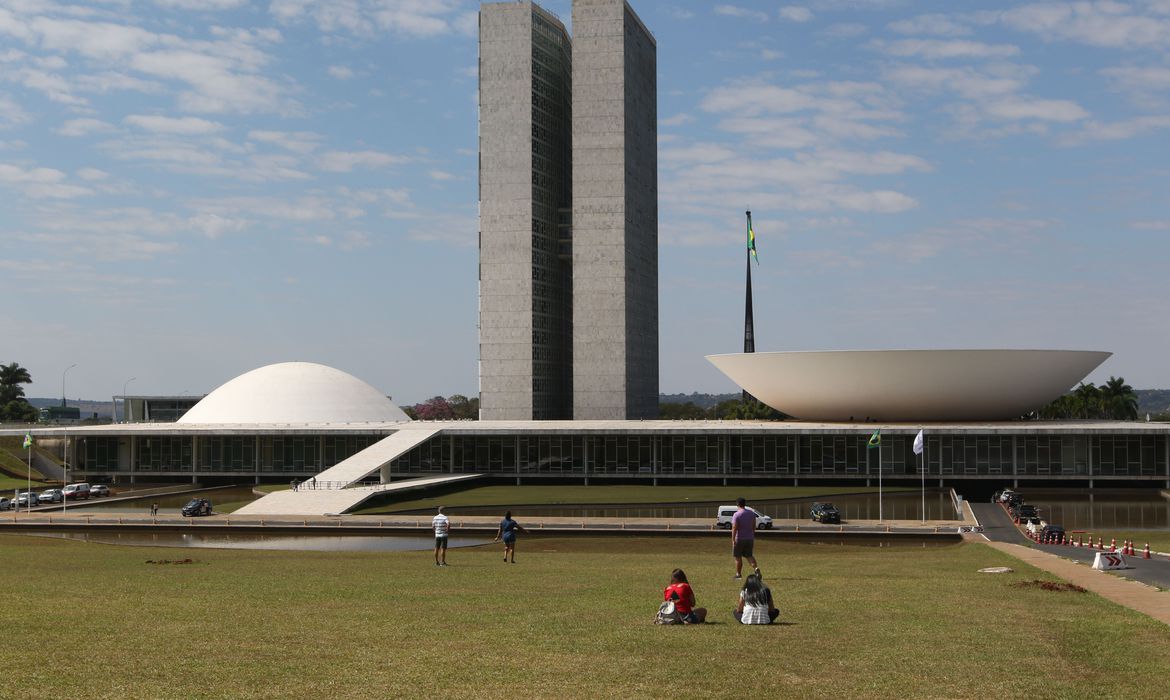 Palácio do Congresso Nacional na Esplanada dos Ministérios em Brasília Câmara vota nesta quarta (04/05) piso da enfermagem