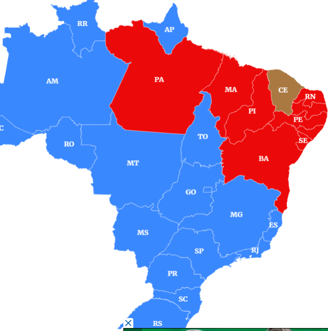 Captura de tela 2022-08-27 113023 Lula “recupera” 2 dos 18 estados onde Haddad perdeu, mas segue atrás de Bolsonaro em 9 UFs