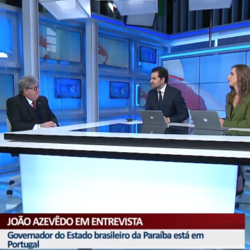 Em Lisboa, João Azevêdo destaca potencialidades da Paraíba em entrevista à Record Internacional