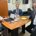 Deputado João Gonçalves é recebido no Tribunal de Contas pelo presidente Fábio Nogueira e ex-presidente Nominando Diniz