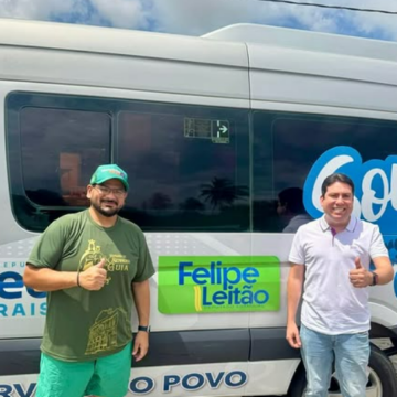 Deputado Felipe Leitão participa de romaria da nossa senhora da Guia  em Lucena ao lado do presidente da Câmara, Mersinho da UP, e lideranças locais