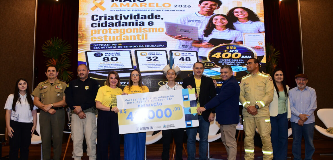 Primeira-dama do Estado destaca importância da educação para reduzir violência no trânsito durante evento do Detran-PB, em Campina