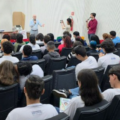 Estudantes da Escola Técnica Juca Pontes presenciam abertura da urna eletrônica
