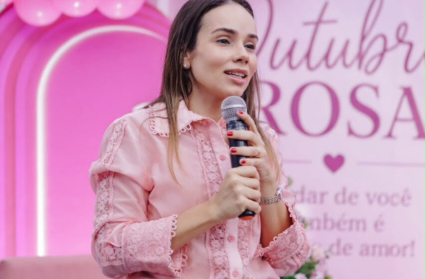 Primeira-dama Camila Mariz destaca prevenção e acolhimento em abertura do Outubro Rosa no Hospital de Trauma